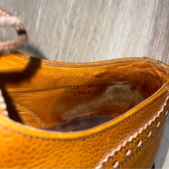 Itshide Brouge Oxfords Men’s Commando Style Chunky Sole Made In England Brown - Picture 10 of 15